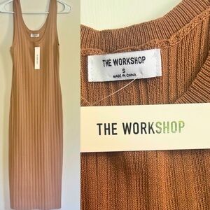 Workshop Republic Clothing Tan Ribbed Knit Dress